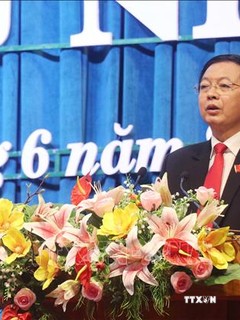 Ông Hồ Quốc Dũng được bầu làm Chủ tịch HĐND tỉnh Bình Định. Ảnh: Phạm Kha - TTXVN