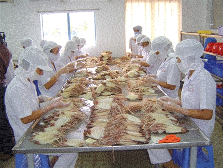 2017年第一季度越南的鱿鱼、八带鱼出口额达8000万美元