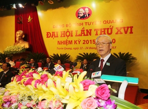 Tổng Bí thư Nguyễn Phú Trọng dự và chỉ đạo Đại hội Đảng bộ tỉnh Tuyên Quang lần thứ XVI