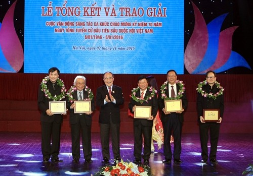 Trao giải cuộc vận động sáng tác ca khúc về Quốc hội Việt Nam