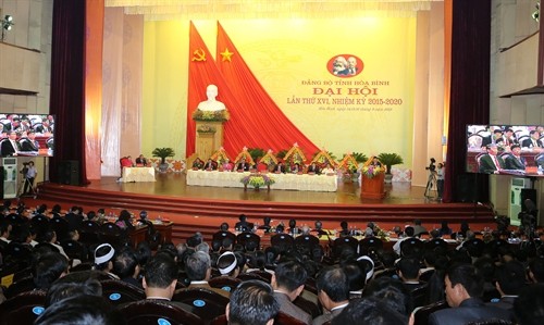 Chủ tịch nước Trương Tấn Sang dự và chỉ đạo Đại hội đại biểu Đảng bộ tỉnh Hòa Bình lần thứ XVI