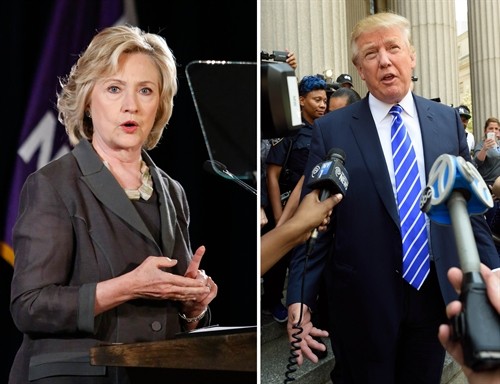 Bầu cử Mỹ 2016: Tỷ phú Donald Trump và cựu Ngoại trưởng Hillary Clinton tiếp tục giữ vị trí hàng đầu