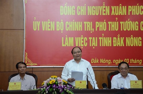 Phó Thủ tướng Nguyễn Xuân Phúc: Đắk Nông cần tập trung mọi nguồn lực cho phát triển kinh tế - xã hội 
