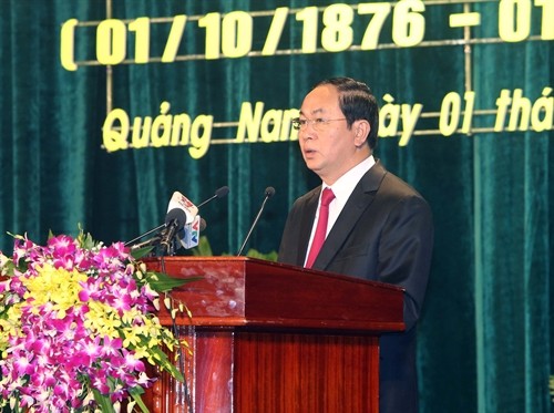 Diễn văn của Chủ tịch nước Trần Đại Quang tại Lễ kỷ niệm 140 năm Ngày sinh Quyền Chủ tịch nước Huỳnh Thúc Kháng