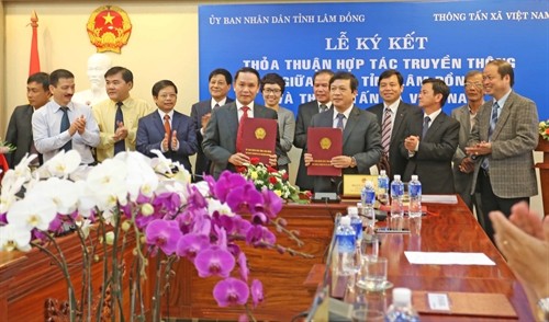 Thông tấn xã Việt Nam ký kết hợp tác truyền thông với tỉnh Lâm Đồng