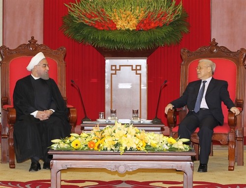 Tổng Bí thư Nguyễn Phú Trọng và ​Thủ tướng Nguyễn Xuân Phúc tiếp, hội kiến Tổng thống Iran Hassan Rouhani