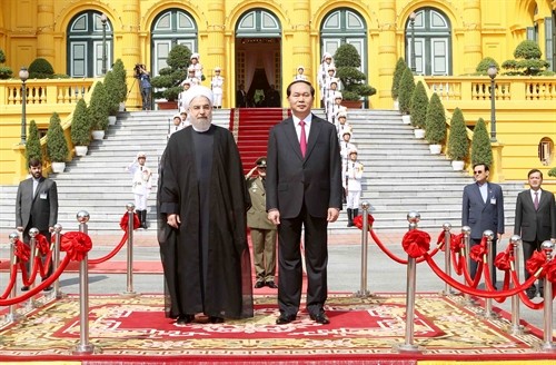 Chủ tịch nước Trần Đại Quang đón, hội đàm với Tổng thống Iran Hassan Rouhani