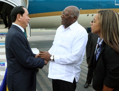 Chủ tịch nước Trần Đại Quang và Phu nhân bắt đầu chuyến thăm chính thức Cuba