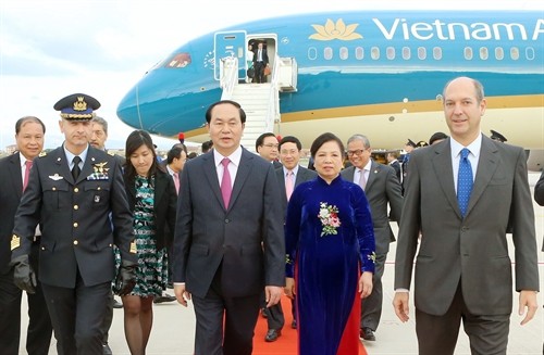 Chủ tịch nước Trần Đại Quang bắt đầu chuyến thăm cấp Nhà nước tới Italy