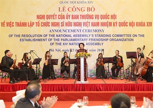 Lễ công bố Nghị quyết thành lập Tổ chức Nghị sĩ hữu nghị Việt Nam Quốc hội khóa XIV