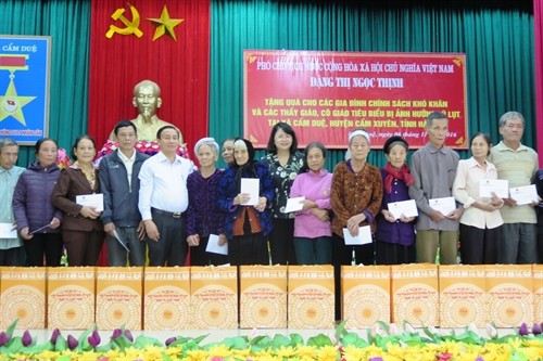 Phó Chủ tịch nước Đặng Thị Ngọc Thịnh thăm và tặng quà tại Hà Tĩnh