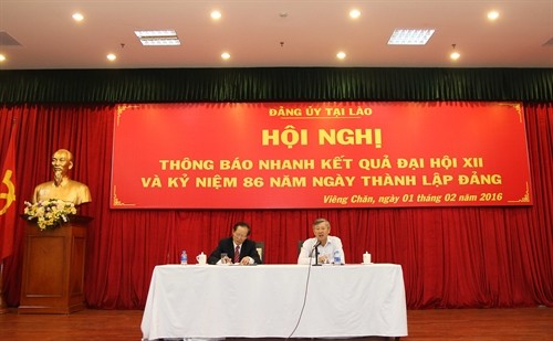 Đại sứ quán Việt Nam tại Lào kỷ niệm 86 năm ngày thành lập Đảng, thông báo kết quả Đại hội Đảng XII 