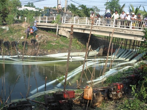 Tiền Giang: Dồn sức chống hạn cứu lúa