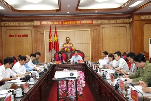 Ban Chỉ đạo Tây Bắc kiểm tra công tác chuẩn bị bầu cử tại Hà Giang 