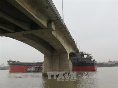 Cầu An Thái lưu thông trở lại sau sự cố tàu đâm