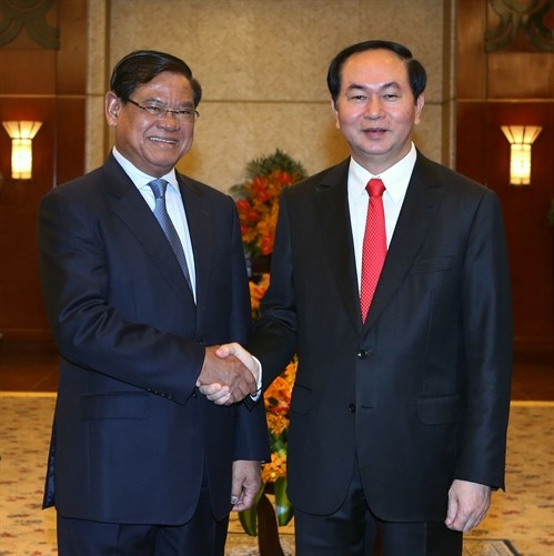 Chủ tịch nước Trần Đại Quang tiếp Phó Thủ tướng Campuchia Sar Kheng