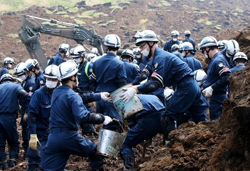 Nhật Bản- Mưa lớn cản trở nỗ lực tìm kiếm, cứu hộ nạn nhân động đất
