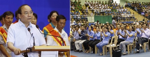 Thủ tướng Chính phủ Nguyễn Xuân Phúc đối thoại với công nhân, người lao động khu vực phía Nam