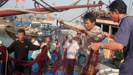Cứu hộ ngư dân trên tàu cá bị đâm chìm ở Hoàng Sa