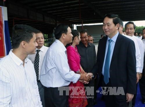 Chủ tịch nước Trần Đại Quang kết thúc chuyến thăm Lào