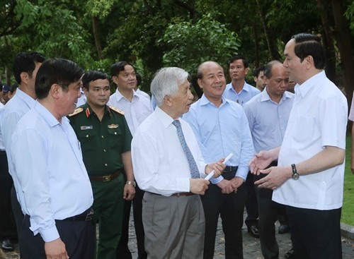 Chủ tịch nước Trần Đại Quang thăm, làm việc tại tỉnh Bình Định