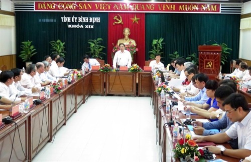 Trưởng Ban Tổ chức Trung ương Phạm Minh Chính làm việc tại tỉnh Bình Định