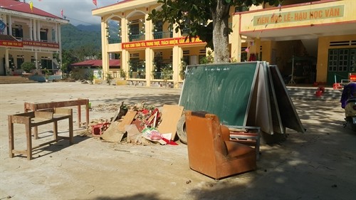 Lào Cai: Trường học vùng lũ khắc phục hậu quả trước năm học mới