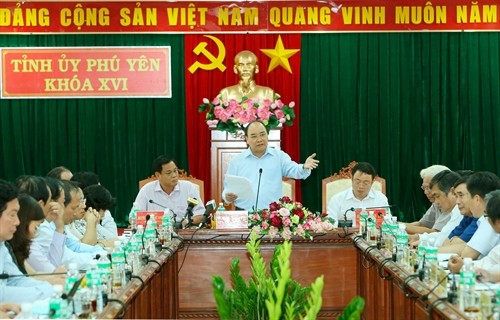 Thủ tướng Nguyễn Xuân Phúc làm việc với lãnh đạo chủ chốt tỉnh Phú Yên