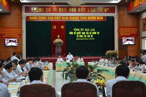 Trưởng Ban Tổ chức Trung ương Phạm Minh Chính làm việc tại Gia Lai