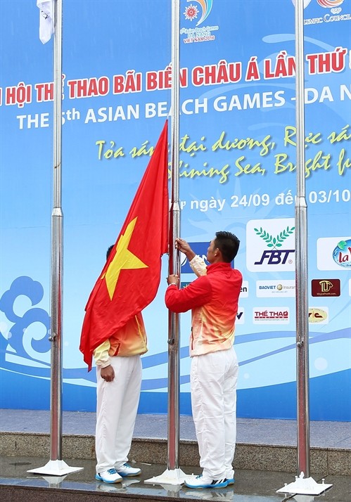 Lễ thượng cờ Đại hội Thể thao Bãi biển châu Á lần thứ 5