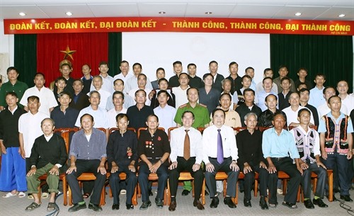 Lãnh đạo MTTQ Việt Nam tiếp đoàn Già làng, Trưởng bản, người có uy tín các dân tộc tỉnh Lai Châu