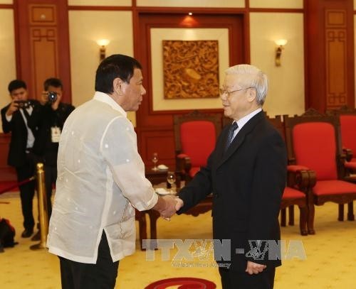 Tổng Bí thư Nguyễn Phú Trọng tiếp Tổng thống Philippines