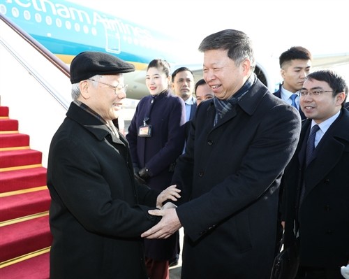 Tổng Bí thư Nguyễn Phú Trọng tới Bắc Kinh, bắt đầu chuyến thăm chính thức nước CHND Trung Hoa