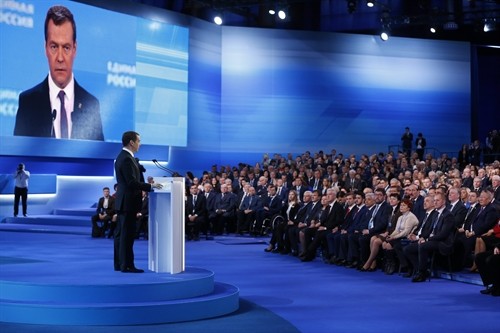 Thủ tướng D.Metvedev được bầu lại làm Chủ tịch đảng "Nước Nga thống nhất"