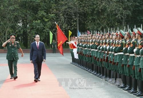 Chủ tịch nước Trần Đại Quang thăm, chúc Tết Bộ Tư lệnh Quân khu 7