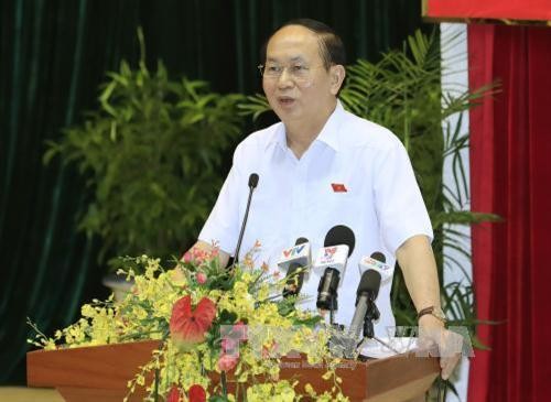 越南国家主席陈大光接待胡志明市选民