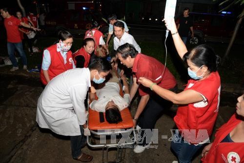 Thành phố Hồ Chí Minh diễn tập phương án chữa cháy cứu hộ, cứu nạn