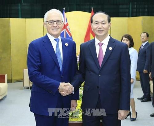 陈大光与澳大利亚总理和文莱国王举行双边会晤