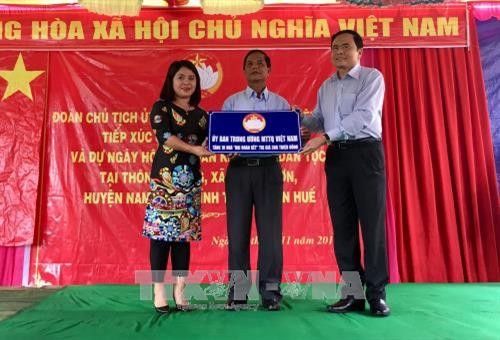 Chủ tịch Ủy ban Trung ương MTTQ Việt Nam Trần Thanh Mẫn dự Ngày hội Đại đoàn kết toàn dân tộc tại Thừa Thiên - Huế