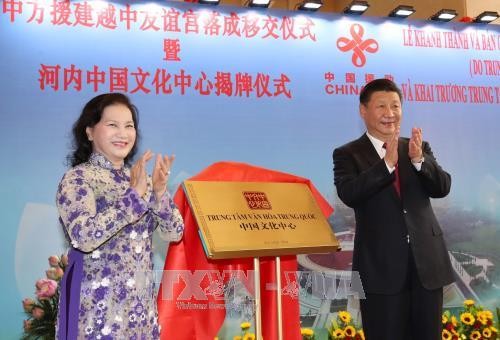 越中友谊宫正式竣工 越南国会主席阮氏金银和习近平出席