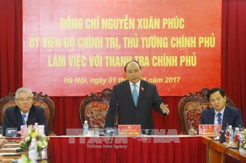 阮春福总理：政府监察总署须确保群众诉求得到合理合法的解决