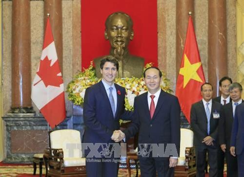 国家主席陈大光会见加拿大总理特鲁多