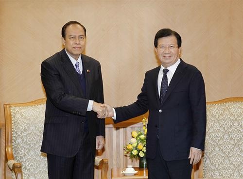 越南政府副总理郑廷勇会见缅甸-越南友好协会主席