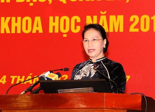 Chủ tịch Quốc hội Nguyễn Thị Kim Ngân thăm và nói chuyện chuyên đề tại Học viện Chính trị Quốc gia Hồ Chí Minh