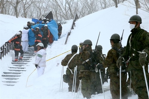 Lở tuyết tại Nhật Bản, 8 học sinh thiệt mạng