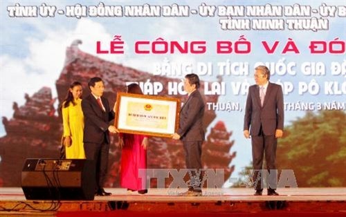 Các Tháp Chăm Ninh Thuận nhận Bằng di tích cấp Quốc gia đặc biệt