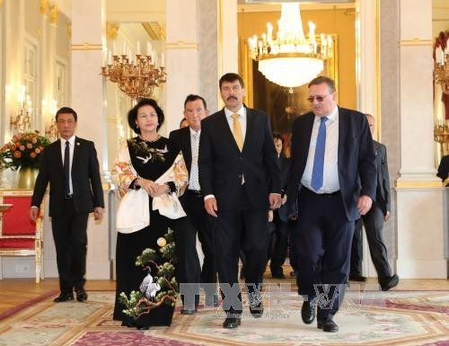 越南国会主席阮氏金银在访问匈牙利期间的会见活动