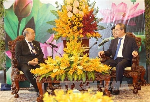 Bí thư Thành ủy Thành phố Hồ Chí Minh Nguyễn Thiện Nhân tiếp Chủ tịch Thượng viện Myanmar