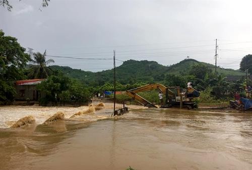 Mưa lớn gây ngập cục bộ tại Tuyên Quang