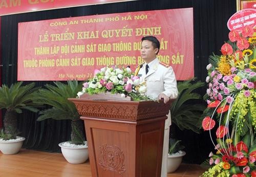 Hà Nội ra mắt lực lượng cảnh sát giao thông đường sắt